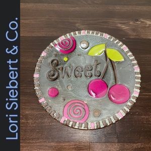 🍒Great Cherry Decorative Plate 2009 Lori Siebert for Silvestri by Demdaco